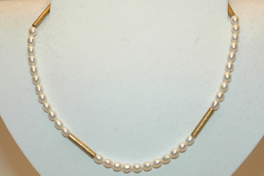 Swasser Perlenkette Halskette mit 925er Silber