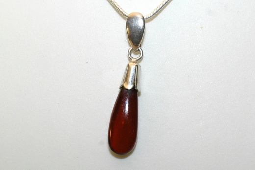 Bernstein-Anhnger in 925er Silber