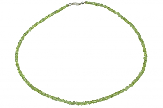 Wunderschner facettierte Peridot-Halskette mit 925er Silber