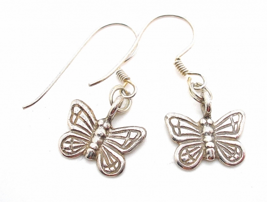 Wunderschne Ohrhnger in 925er Silber wie eine Schmetterling