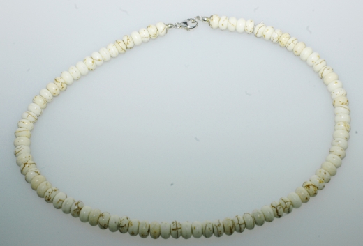 Howlith Halskette Natur Altwei mit 925 Silber