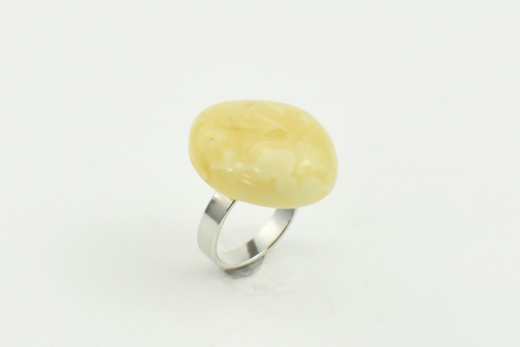 Variabel Bernstein Ring in 925er Sterling Silber gefasst