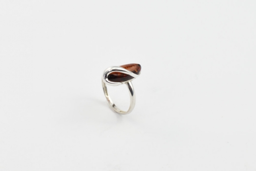 Bernstein Ring in 925er Sterling Silber gefasst