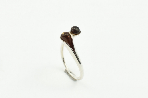 Bernstein Ring in 925er Sterling Silber gefasst
