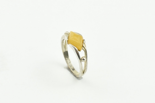Bernstein Ring in 925er Sterling Silber gefasst