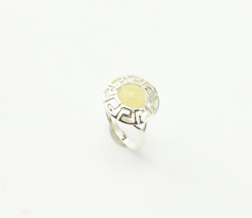 Bernstein Ring in 925 Sterling Silber angefertigt