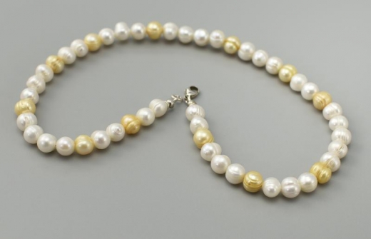 Swasser Perlenkette mit 925er Silber