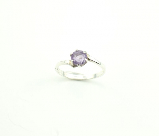 Amethyst Ring 925-Silber Facettiert