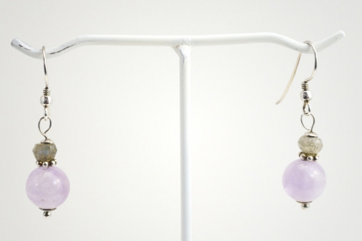 Wunderschne Amethyst/Labradorit Ohrhnger mit 925er Silber
