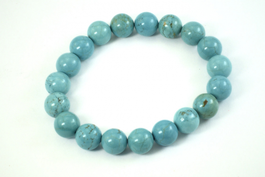 Magnesit blau behandelt Kugelarmband