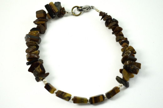 Wunderschne Armband Tigerauge 925 Silber