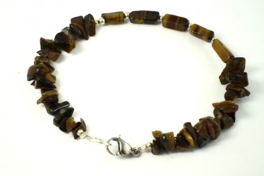Wunderschne Armband Tigerauge 925 Silber