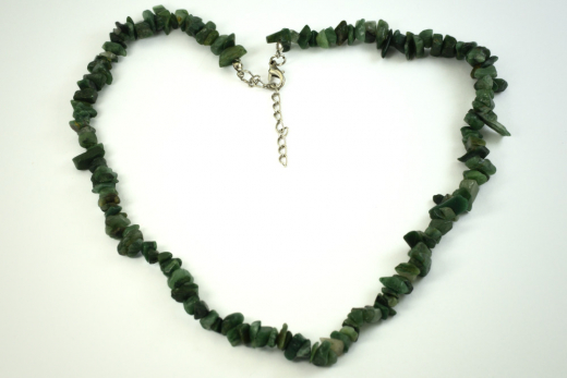 Aventurin Splitter-Halskette Dunkelgr�n