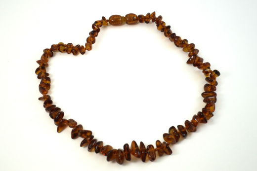 Baby Bernstein-Halskette Cognac transparent