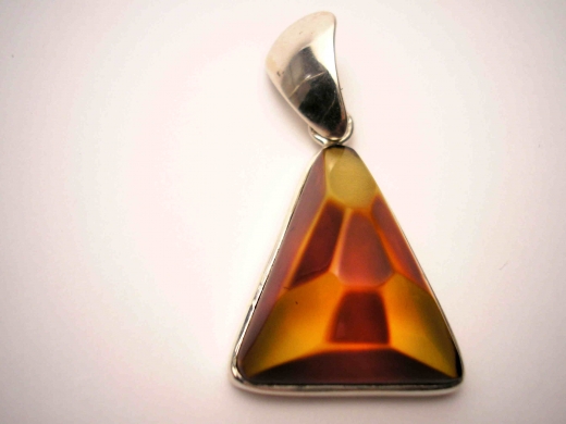 Bernstein-Anh�nger in 925er Silber