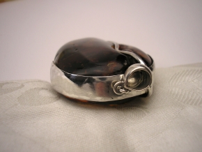 Bernstein-Anhnger in 925er Silber