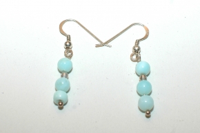 Larimar Ohrhnger mit 925 Silber