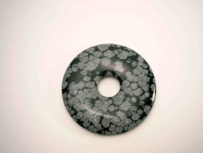 Schneeflockenobsidian-Donut 50 mm