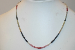 facettierte Turmalin AA Halskette mit 925er Silber
