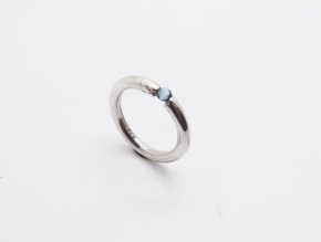 925 Silber Ring mit echte Saphir