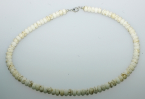Howlith Halskette Natur Altwei mit 925 Silber