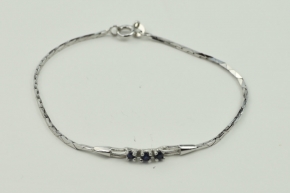 Sterling Silber Armband mit Saphiren