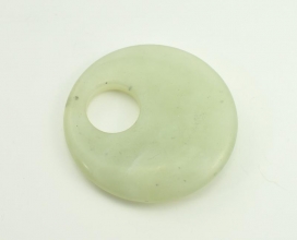 Donut Spezial Anhänger in Jade grün 50  mm