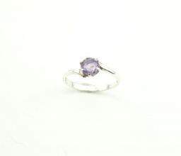 Amethyst Ring 925-Silber Facettiert