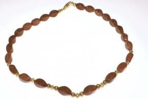 Goldfluss-Halskette mit Swarovski Zwischenteile