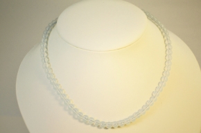 Opalith Kette mit Silber Karabiner Verschluss