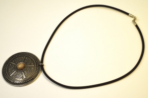 Keramik mit Kautschuk Halsbandmit Silber Karabiner Verschluss