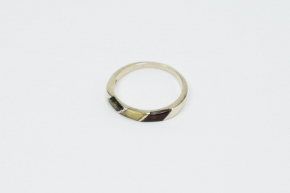 Bernstein Ring in 925 Silber gefast