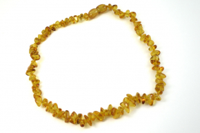Baby Bernstein-Halskette Honig transparent