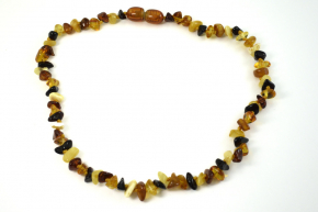 Baby Bernstein-Halskette Honig,Cognac,Weisshonig  transparent