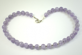 Wunderschne Amethyst-Halskette mit 925er Silber (Lavendel)